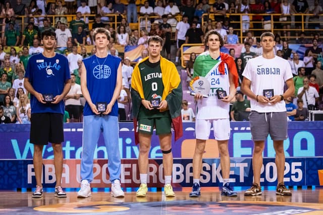 Roman Domon dans le meilleur cinq de l’Euro U20