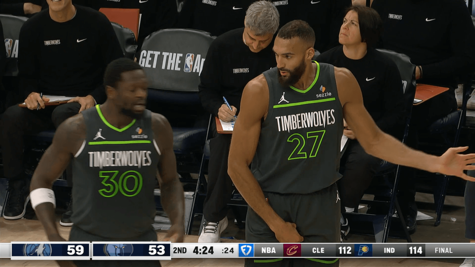 Rudy Gobert et les Timberwolves réagissent avec un carton historique à Memphis