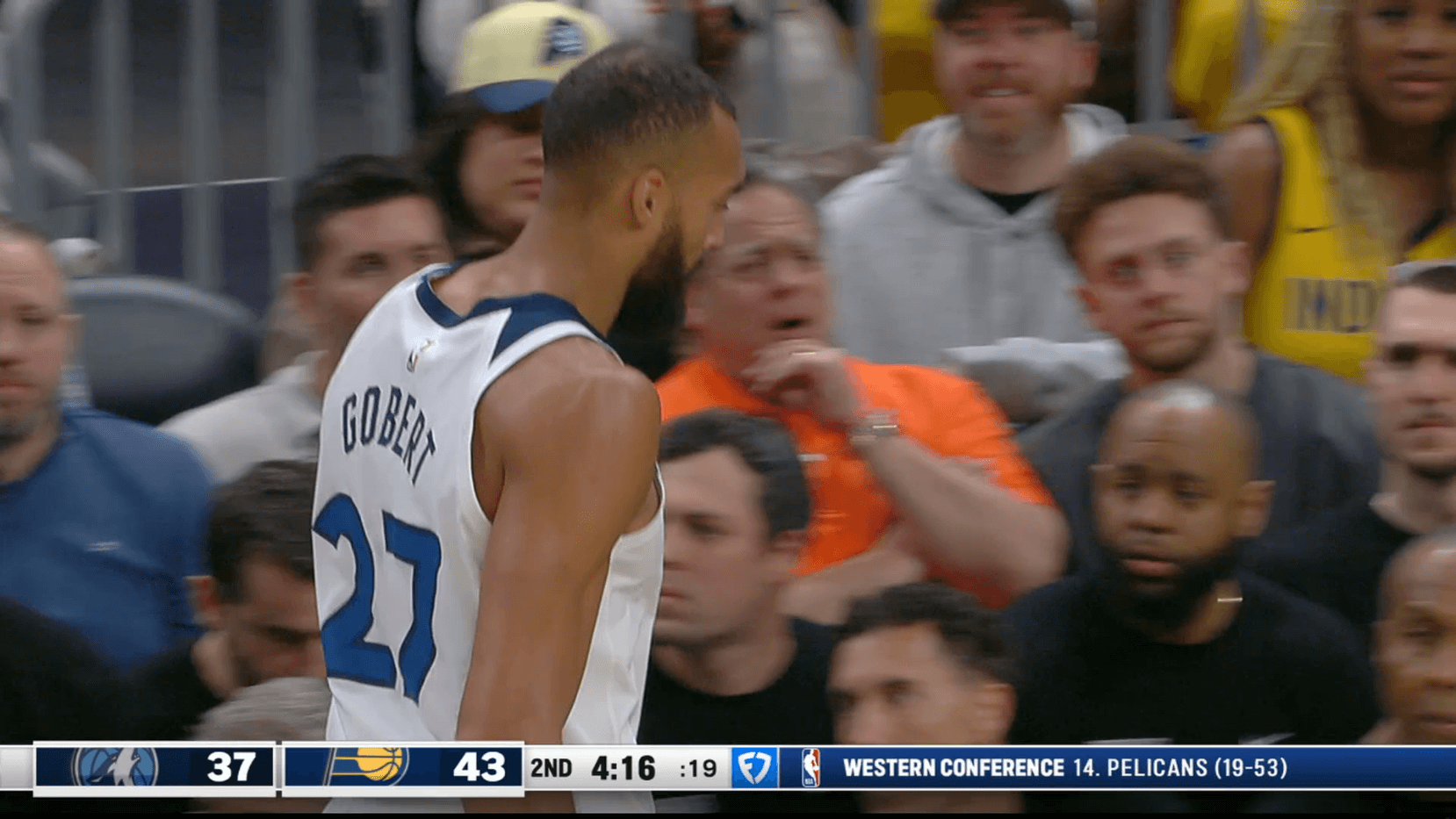 Rudy Gobert solide, mais Minnesota s’incline encore face à Indiana