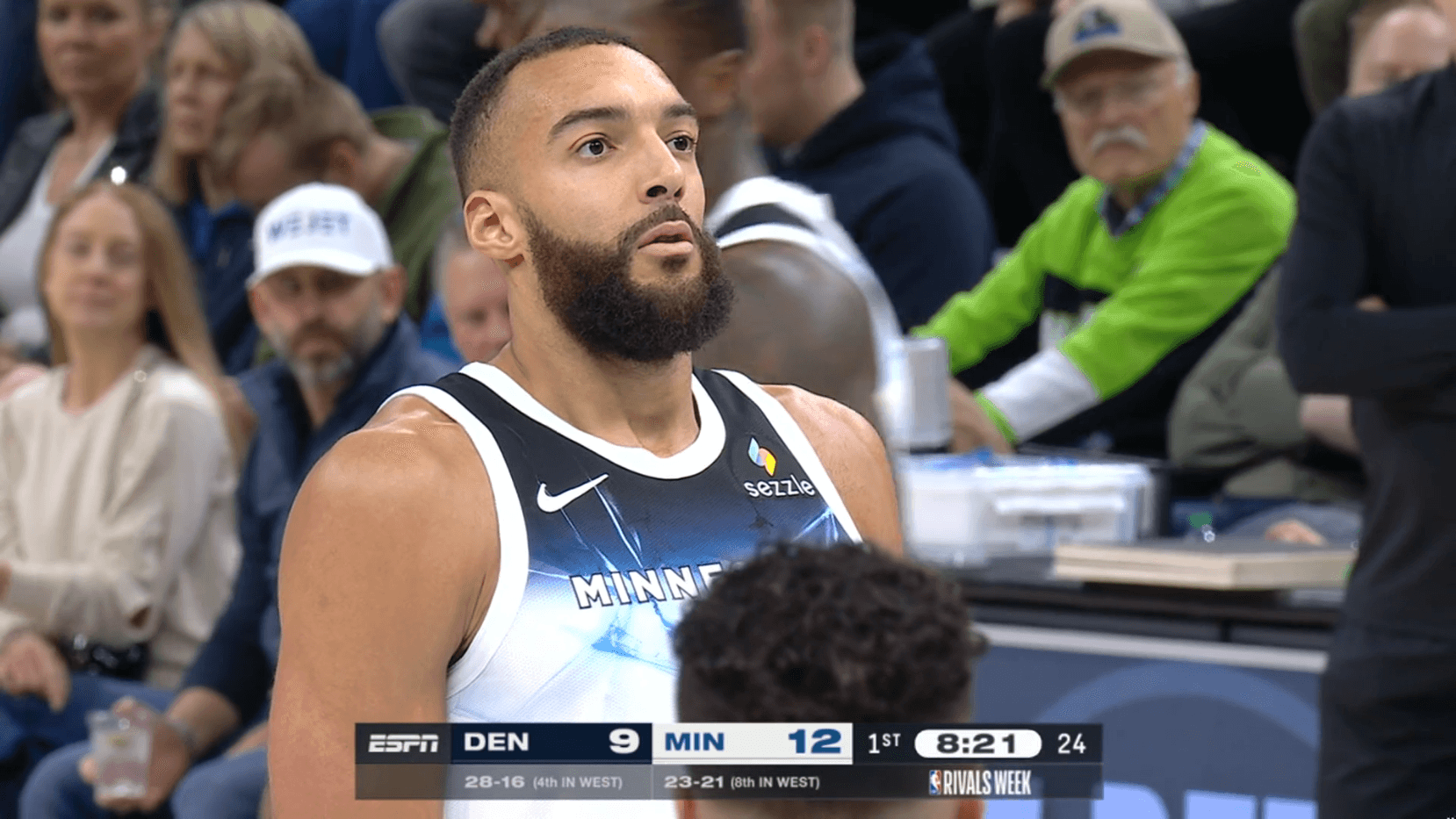 Rudy Gobert signe son meilleur match de la saison en attaque, face à Denver et Jokic