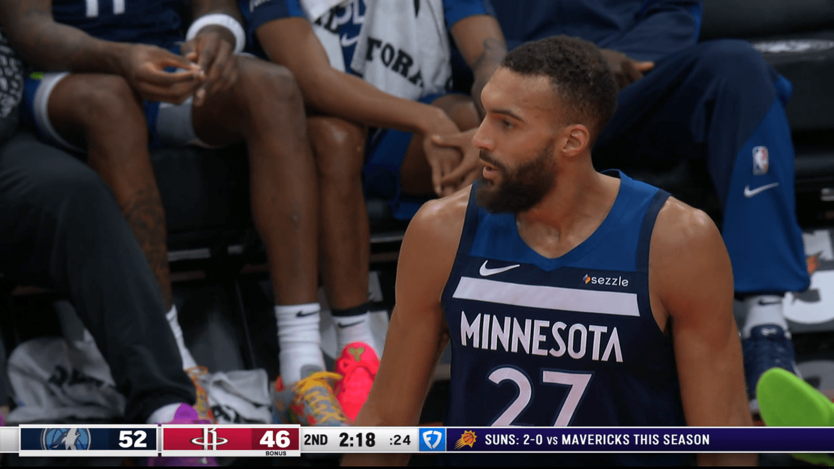 Minnesota et Gobert s’imposent à Houston au terme d’un come-back spectaculaire