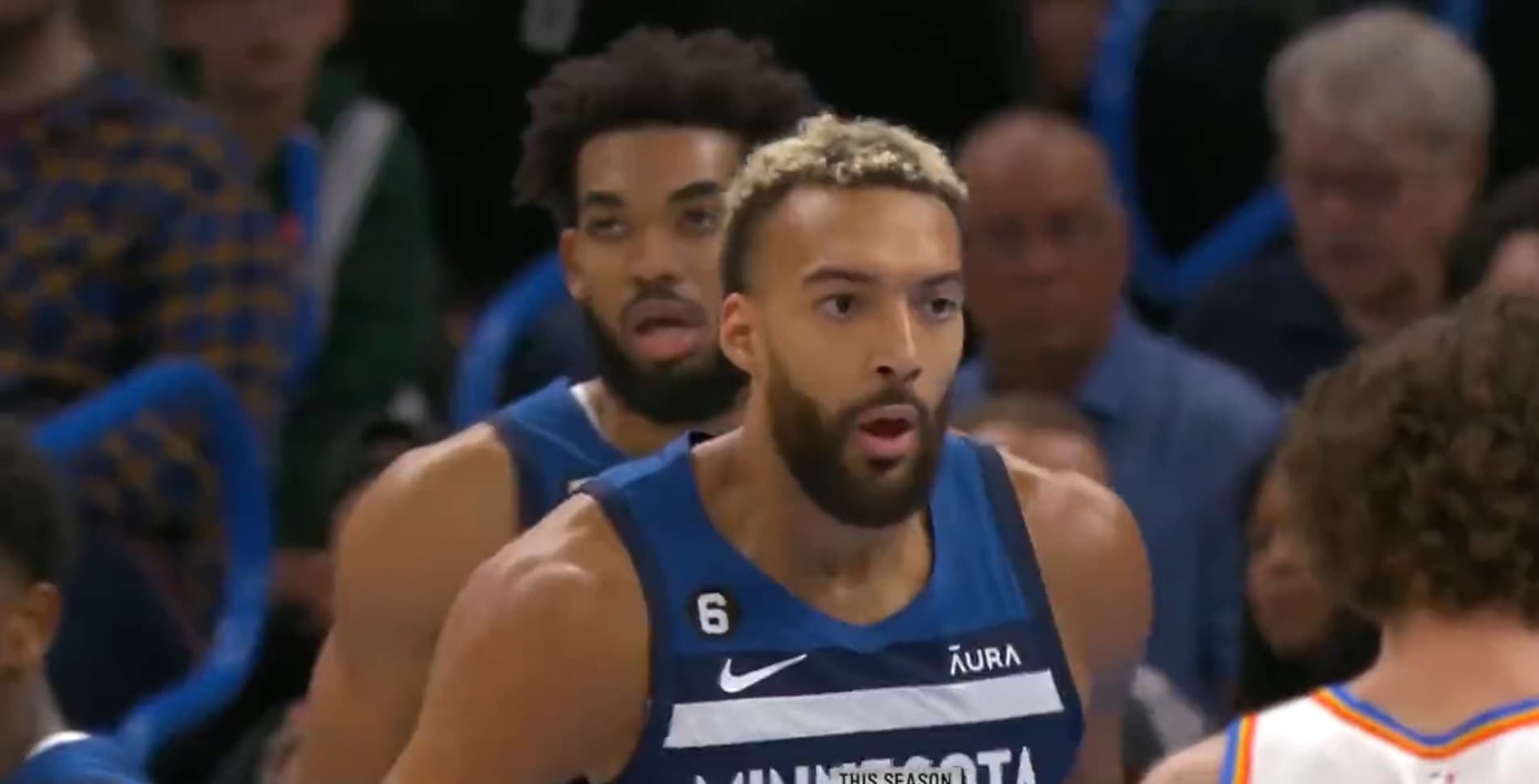 Rudy Gobert de nouveau dominant, premiers points pour Ousmane Dieng