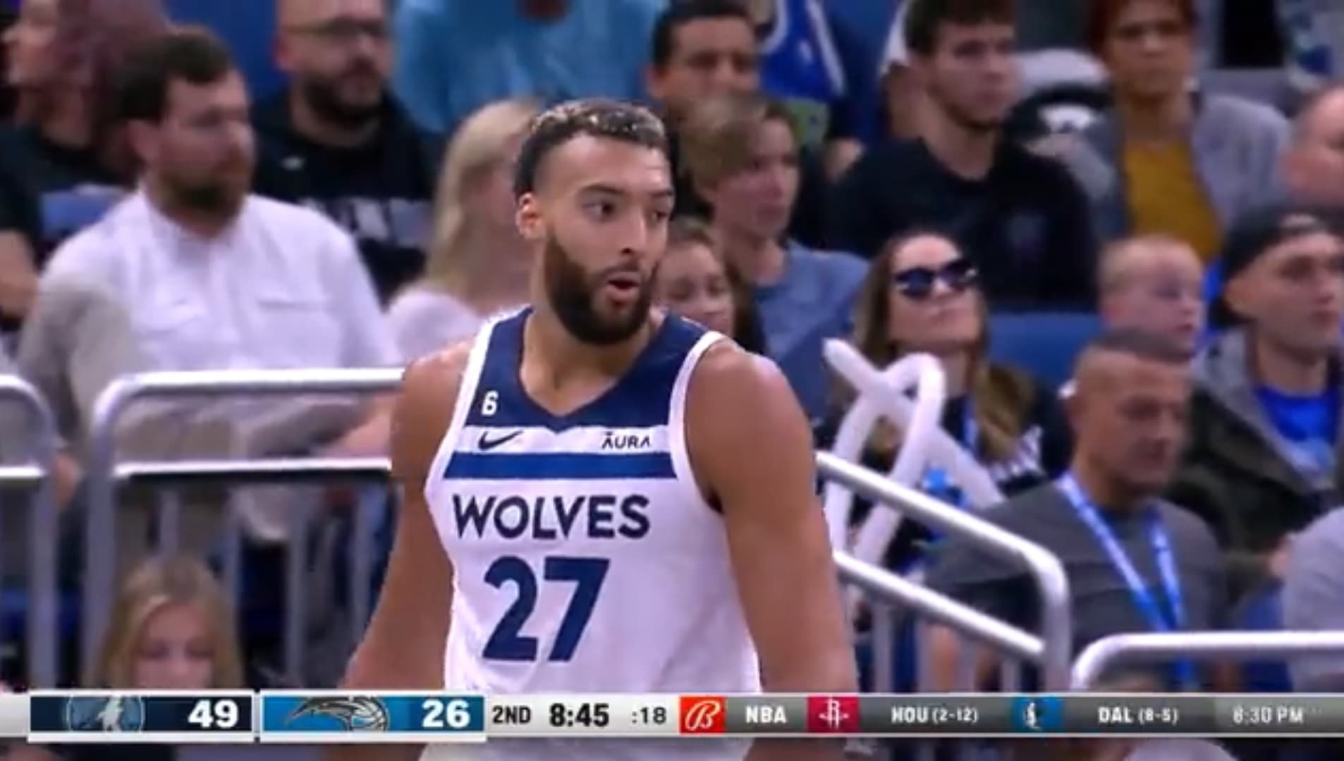 Gobert dominant et vainqueur, Fournier encore en DNP