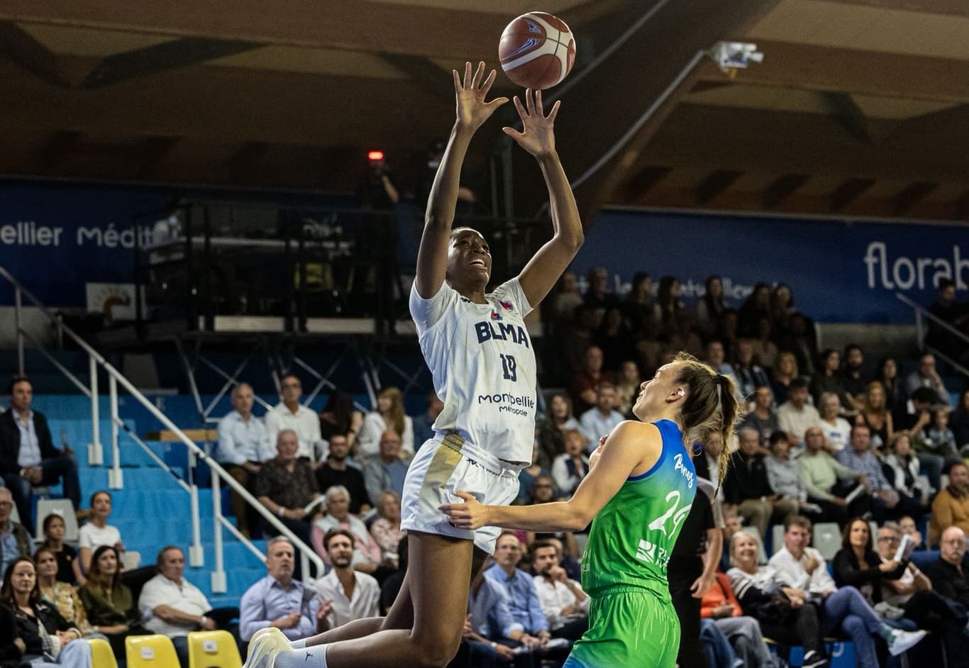 41 points en cumulé pour Sarah Cissé (18 ans) et Nell Angloma (19 ans) lors du large succès de Lattes-Montpellier face à Sassari