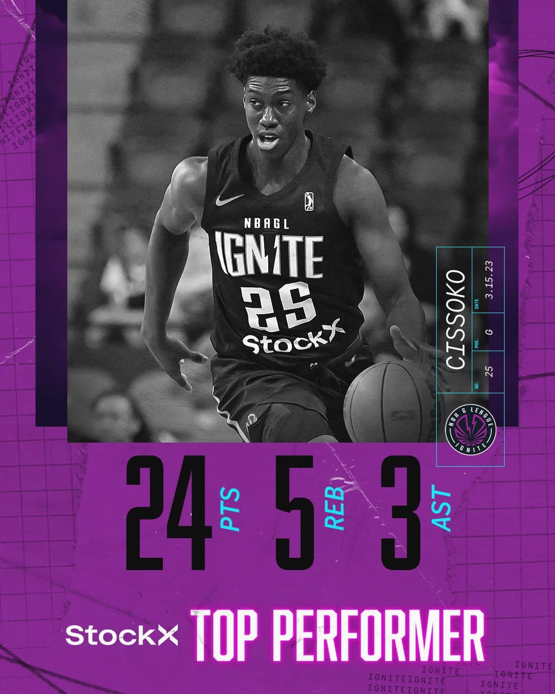 Sidy Cissoko égale son record de points en G-League