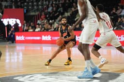 Trevor Hudgins lors de la finale de la Leaders Cup 2025, remportée contre Monaco