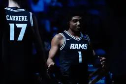 Phillip Russell, ici lors de la March Madness 2025 avec VCU, rejoint Quimper