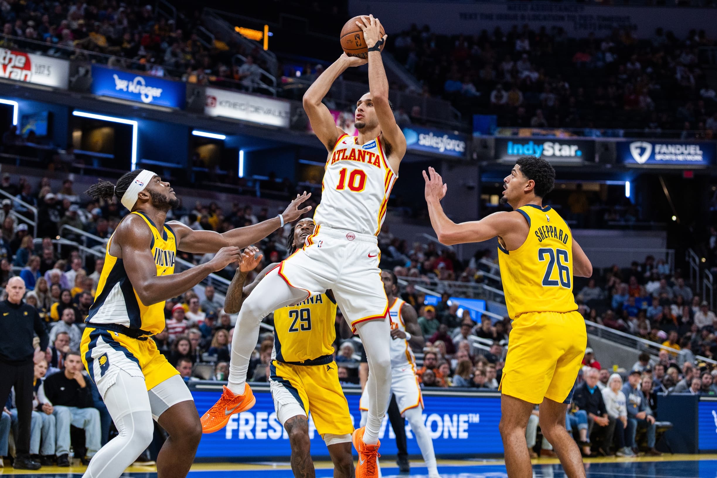 Zaccharie Risacher solide dans la victoire d’Atlanta à Indiana