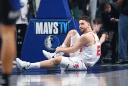 Alperen Sengun après sa chute face aux Dallas Mavericks