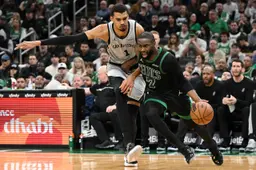 Jaylen Brown défendu par Victor Wembanyama