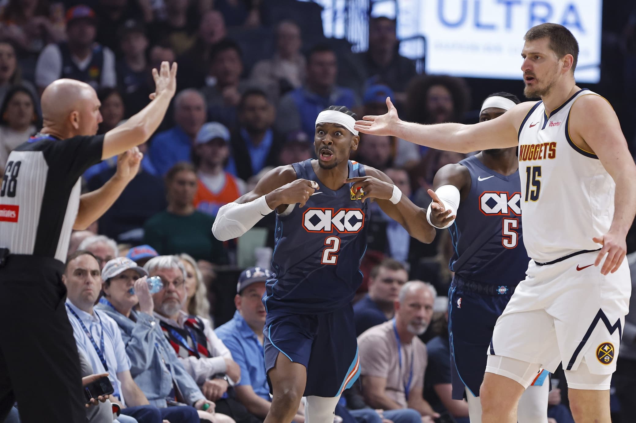 Le Thunder bat les Nuggets en prolongation, après l’altercation entre Nikola Jokić et Dort