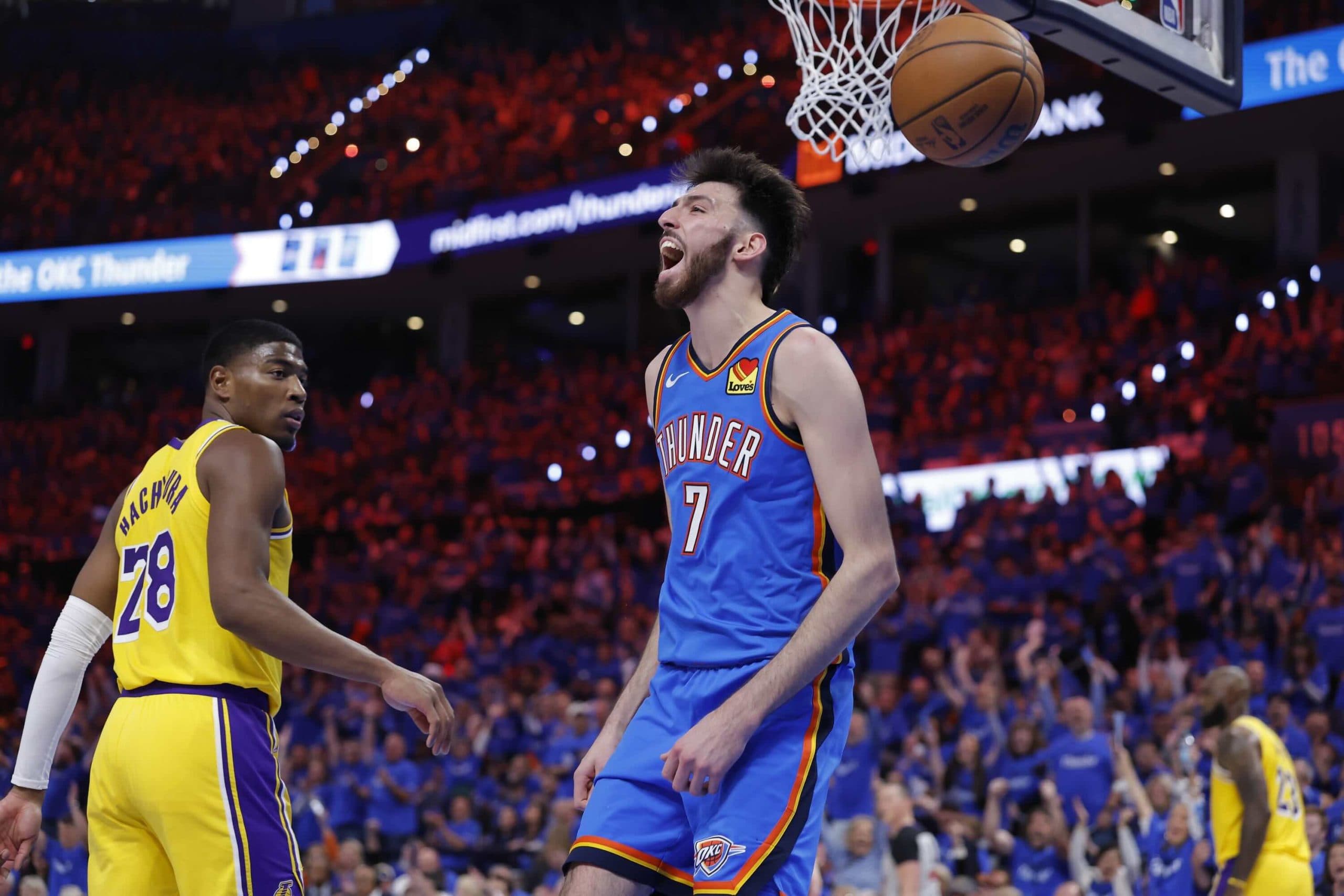 Playoffs NBA : le Thunder domine les Lakers grâce à Holmgren, Reaves aux abonnés absents !