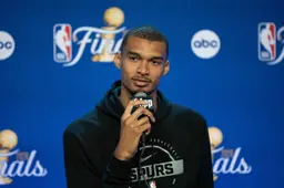 Victor Wembanyama était d'humeur joviale mardi lors du point presse organisé par la ligue en amont du game 4 des finales NBA.