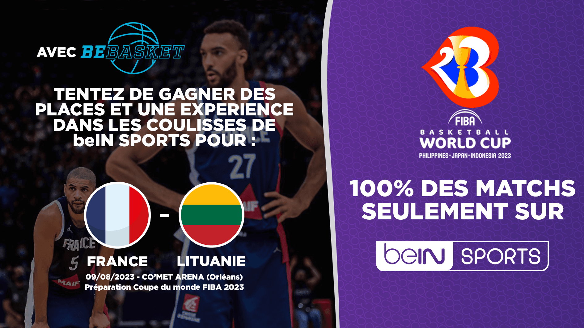 Jeu concours : gagnez vos places pour France – Lituanie avec beIN SPORTS !