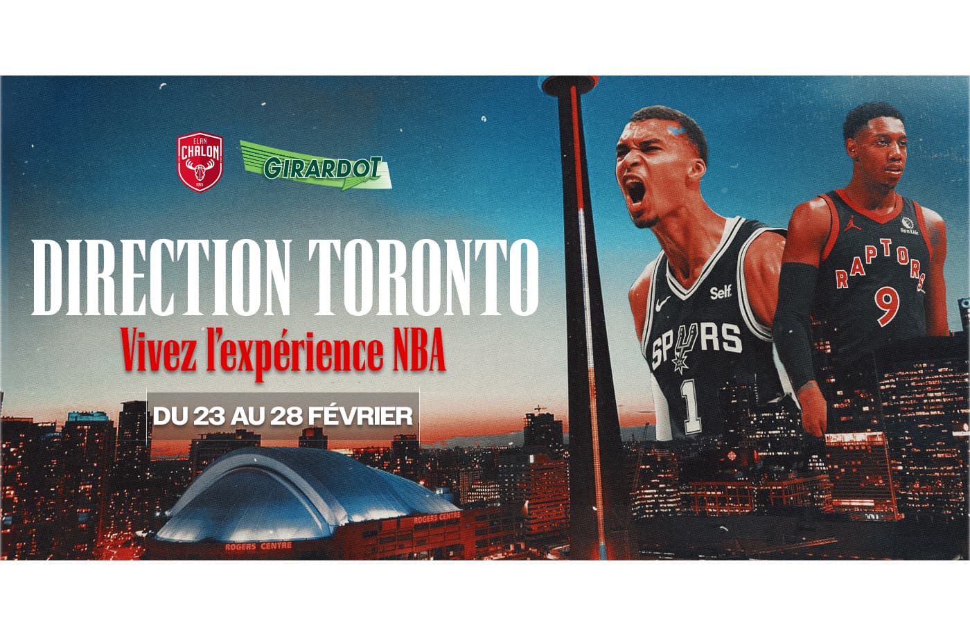 Voyage NBA : allez voir Victor Wembanyama, star des bleus et star NBA, avec l’Elan Chalon… à Toronto !