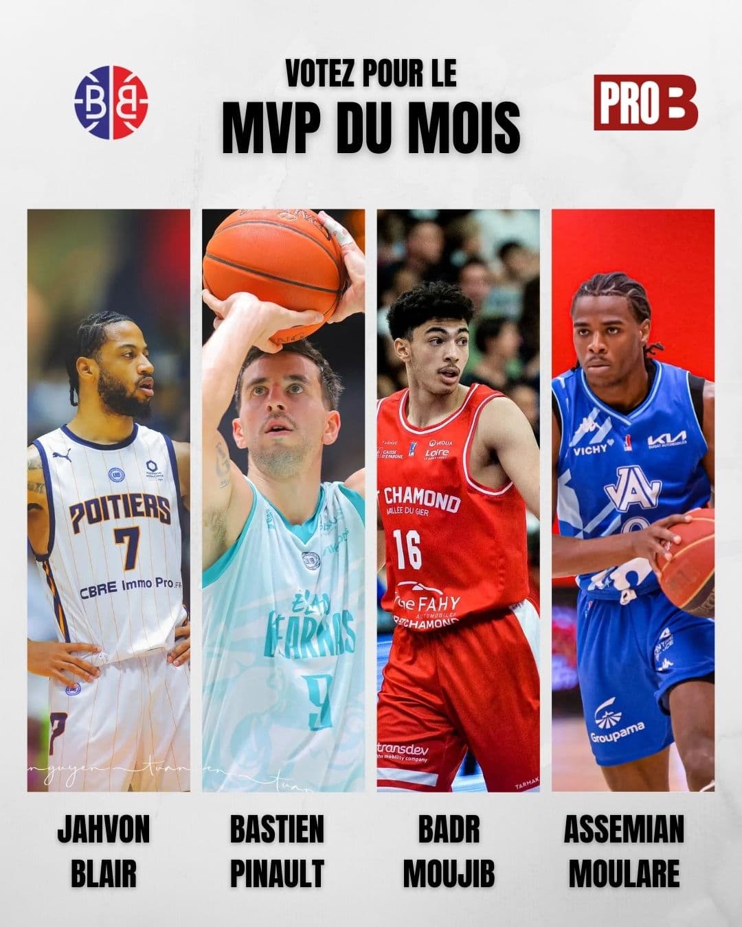 Pinault, Moujib, Moulare et Blair ; Qui est le MVP de Pro B en janvier 2025 ?