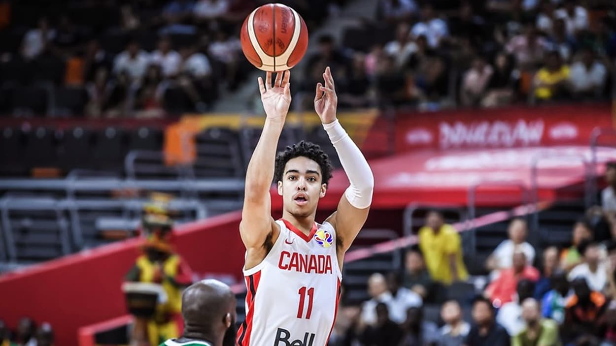 Andrew Nembhard avec le Canada en 2019 Andrew Nembhard avec le Canada en 2019