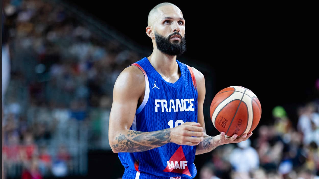 Evan Fournier (France) au lancer-franc Evan Fournier (France) au lancer-franc