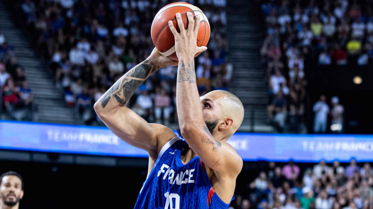 Evan Fournier (France) au tir Evan Fournier (France) au tir