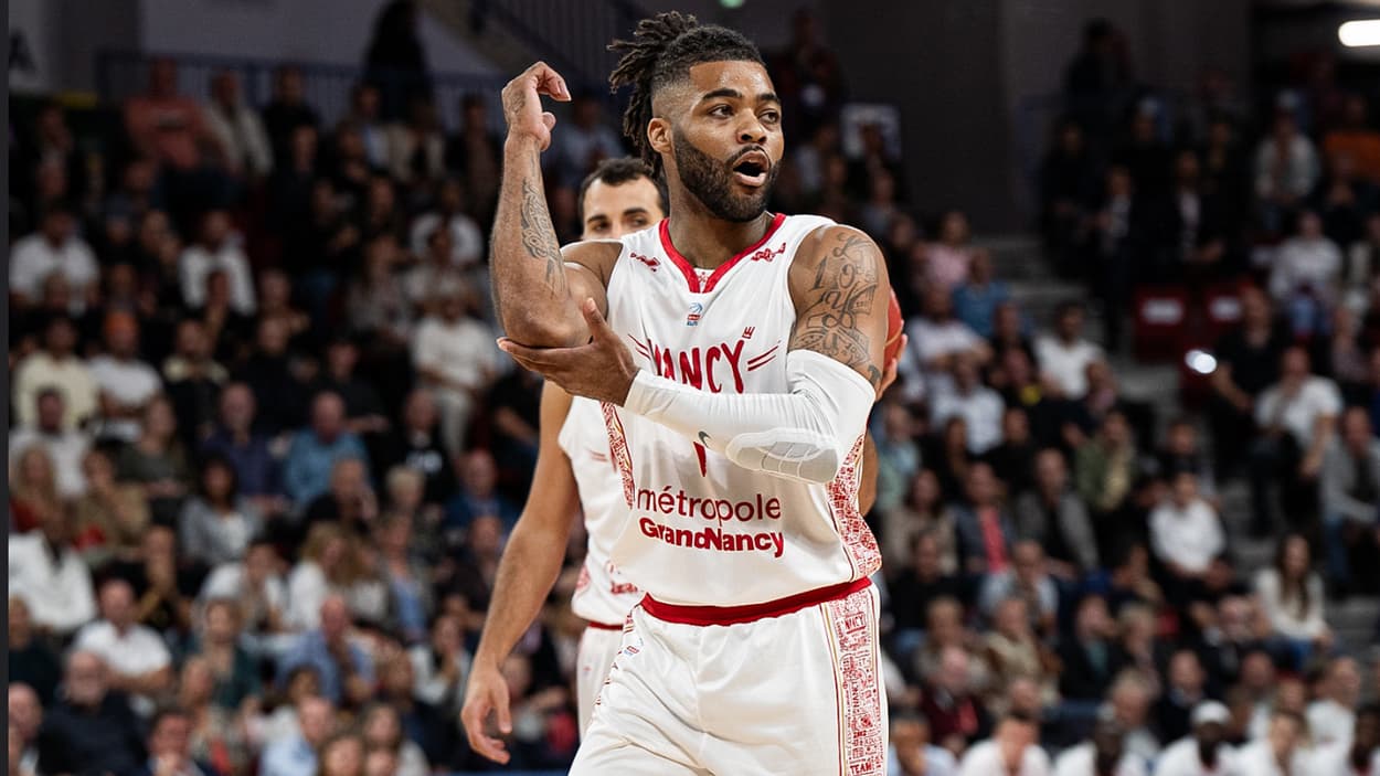 Frank Mason III (Nancy) face au Paris Basketball Frank Mason III (Nancy) face au Paris Basketball