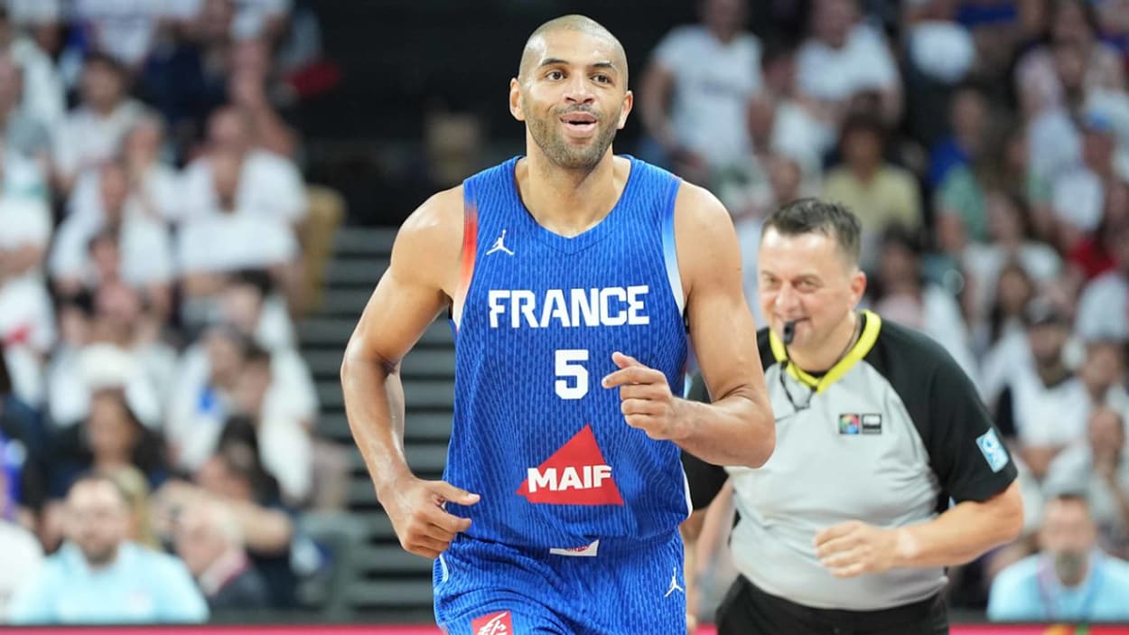 Nicolas Batum (France) face à la Serbie Nicolas Batum (France) face à la Serbie