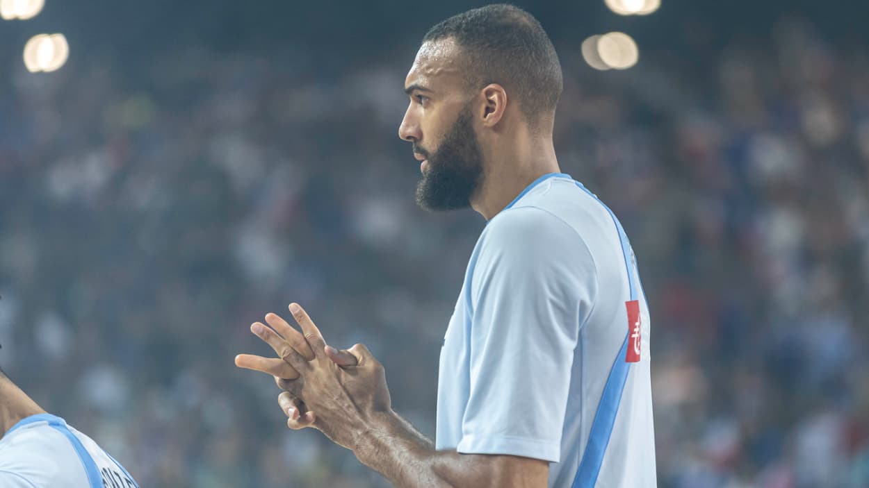 Rudy Gobert (France) face à l'Allemagne Rudy Gobert (France) face à l'Allemagne